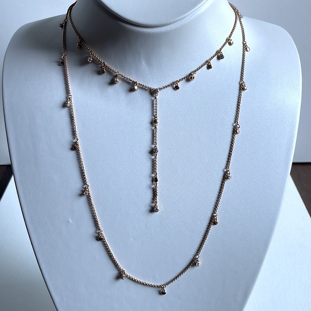 Atelier Swarovski designed by Penelope Cruz, Moonsun Necklace Set 2 pc Rose Gold